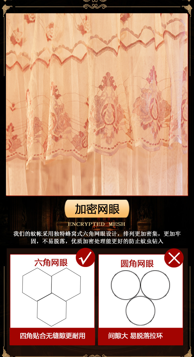 Vòm trần công chúa muỗi mã hóa trần tròn 1,5 / 1,8m2 m giường nhà tăng gấp đôi cài đặt miễn phí - Lưới chống muỗi màn lưới chống muỗi