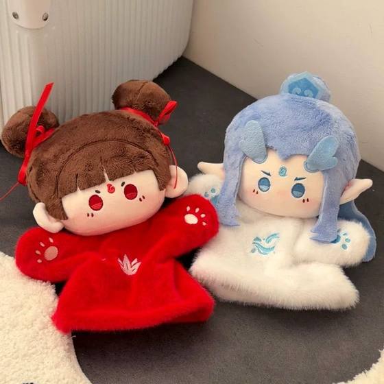 电影哪吒之神话故事周边哪吒敖丙手偶公仔毛绒玩具娃娃生日礼物女