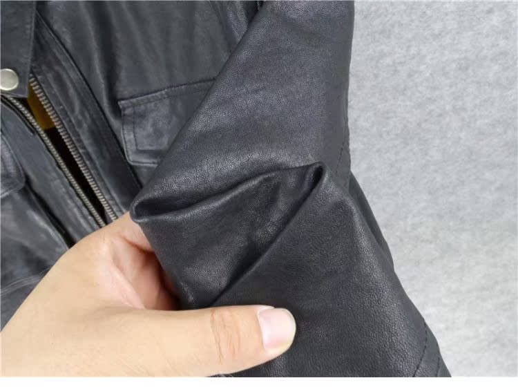 Xưởng may mất tiền bán da nam nam da cừu lớp da cừu da rám nắng da cừu chống mài mòn áo khoác nam trung niên