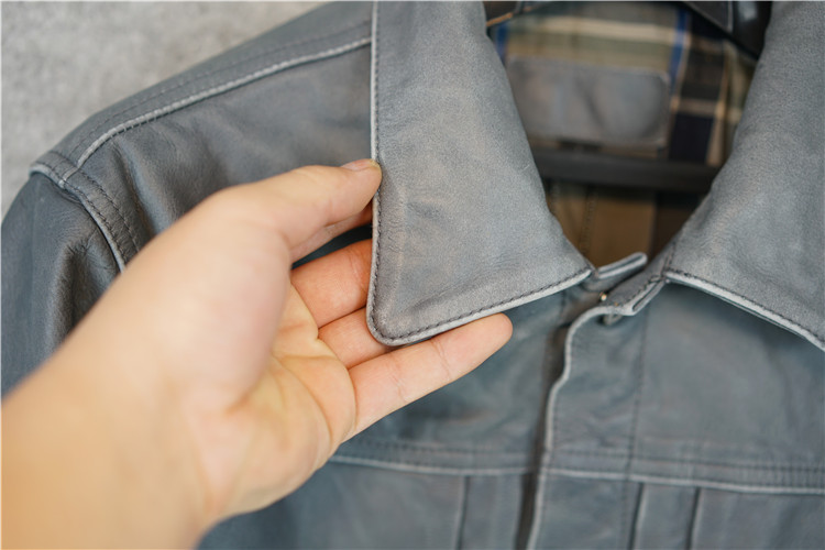 Xám xanh 1930S da denim retro không da ngựa da nam 506 phái sinh denim mỏng áo gió nam