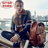 Cải tiến bộ đồ bay A2 bằng da ngựa Nissan lông cừu một cổ áo quần nam bằng da nam cao cấp không có bụng áo khoác len nam