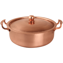 Copper hot pot household pure copper copper pot old copper stove hot pot induction cooker special pot pure copper gas Mandarin duck pot very thick