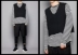 Áo len nam cổ điển vest mùa thu và áo len mùa đông Áo len cổ chữ V áo vest nam body Dệt kim Vest
