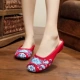 Giày vải Bắc Kinh cũ của phụ nữ dép và dép mùa hè gió quốc gia thêu giày dép Baotou cotton và vải lanh Hanfu Trung Quốc phong cách nhà