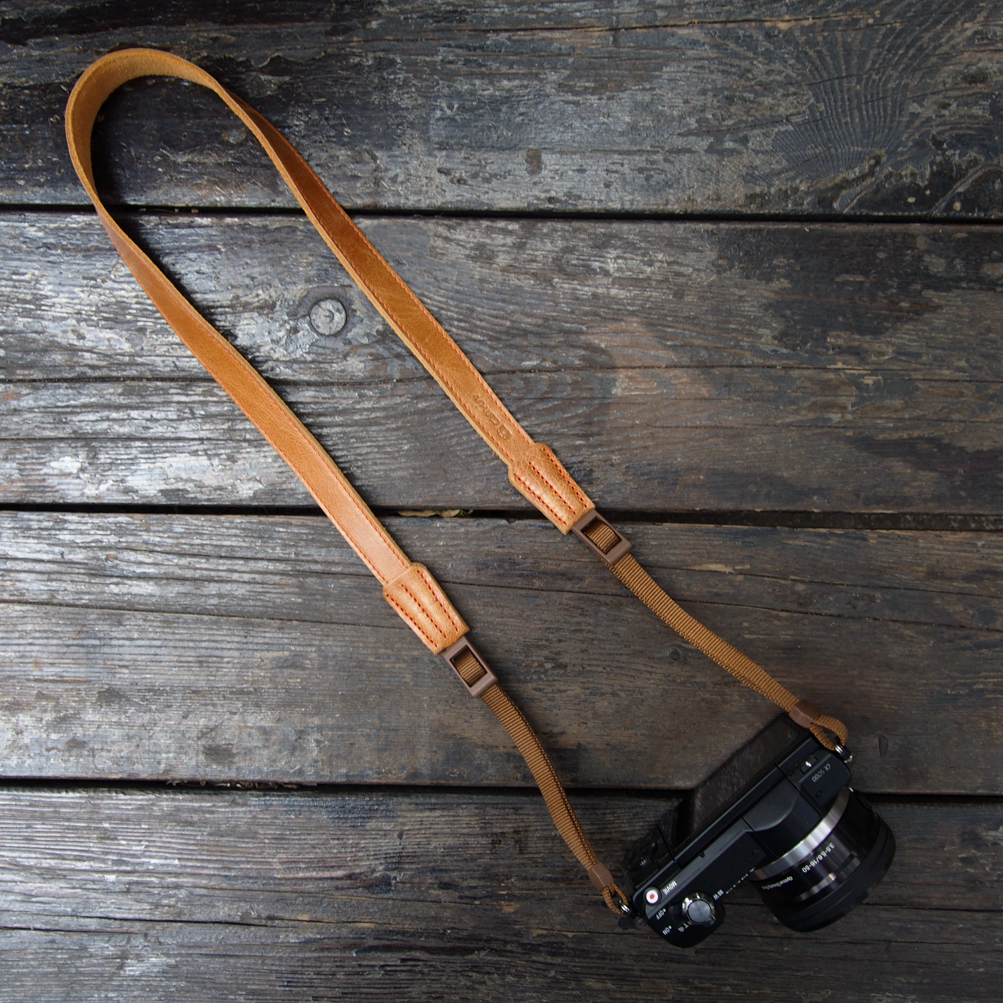 Cam-in retro artistic leather monocular camera baby bag shoulder strap for Leica Fuji Sony