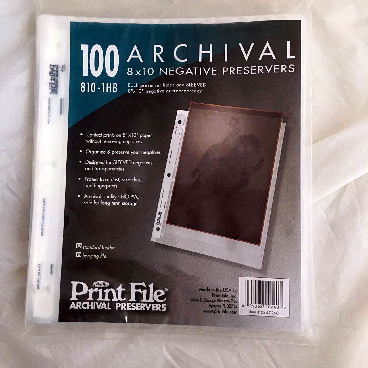 Baotu 810-1HB 8*10 negatives acid-free negatives bag(100 packs)