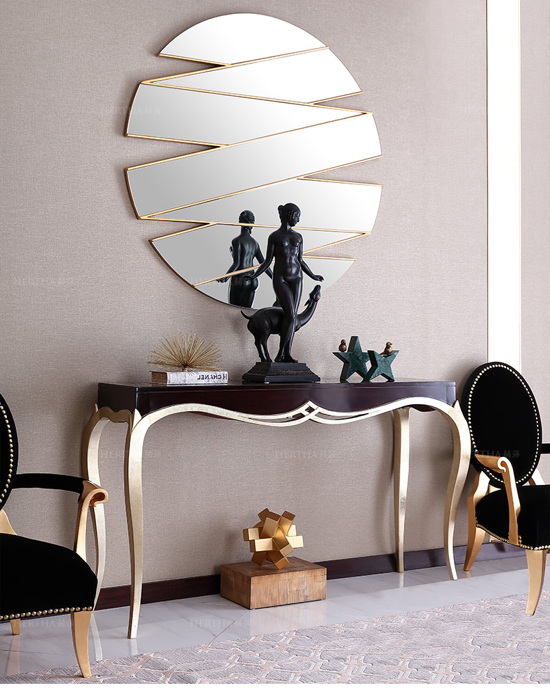 Hesha Pháp tân cổ điển ánh sáng sang trọng bàn điều khiển bàn foyer bàn gỗ rắn Phòng khách Mỹ kệ đồ nội thất F3 - Bàn / Bàn bàn ăn nguyên khối