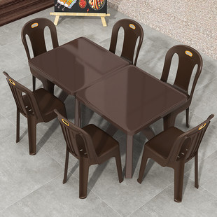 Сгущаться пластик столы и стулья Открытый день ужина барбекю столы и стулья сочетание на открытом воздухе песчаный пляж столы и стулья спинка стула сын водонепроницаемый прочный