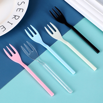 Disposable fork Fruit fork Dessert fork Cake fork Snack snack fork Plastic fork Separate stand bag packaging