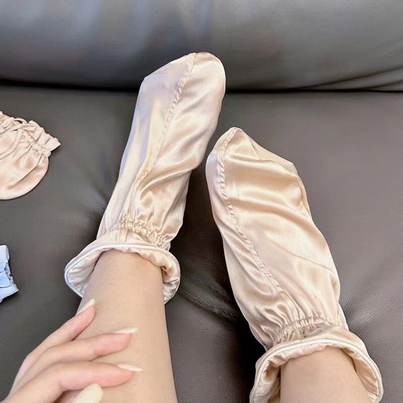 22mm Silk Foot Covers Women's Socks Thin 100% Mulberry Silk Warm Socks Lace Sleeping Foot Protection Socks 22mm Silk Foot Covers Women's Socks Thin 100% Mulberry Silk Warm Socks Lace Sleeping Foot Protection Socks