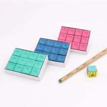 Billiard supplies Ball room Billiard chocolate powder gun powder Triangle chocolate powder Billiard rod polishing powder Blue green red chocolate powder