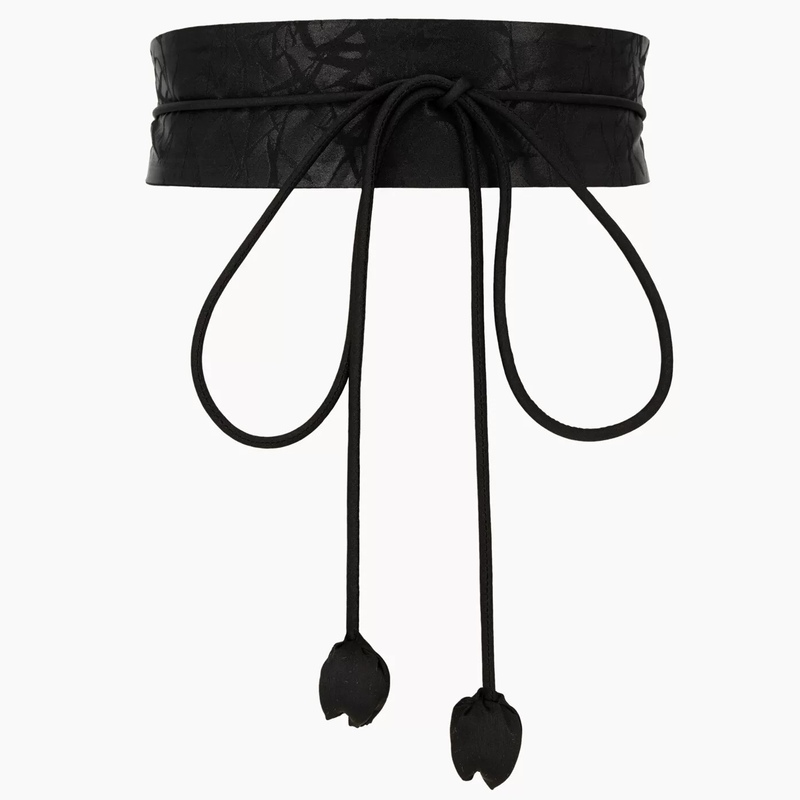 New Chinese-Style National Style Belt for Women, Black Waist Belt to Match Dresses, Qipao Decoration, Hanfu Sweater Accessories, Trendy