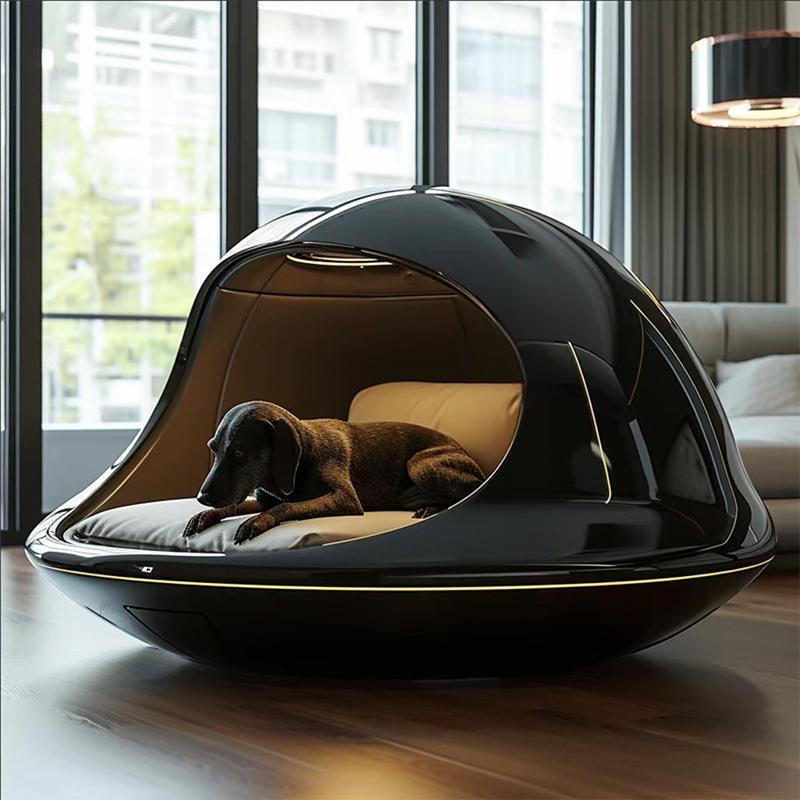 High-End New Dog House, Space Capsule Luxury Villa, Large Dog House Suitable for All Seasons, Indoor Dog House, Aesthetically Pleasing House for Summer