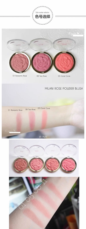 2 miếng giảm 50% ilMilani cánh hoa hồng dập nổi giới hạn 17g kathleen khuyên dùng thứ 11 - Blush / Cochineal bảng phấn má