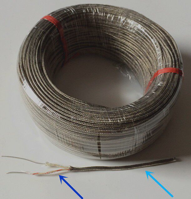 K-type thermocouple wire KX K type compensation lead K type shielded thermometric thermocouple compensation line K type extension cord