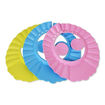 Baby shampoo cap waterproof ear protection anti-backflow silicone baby shampoo hat adjustable shower cap