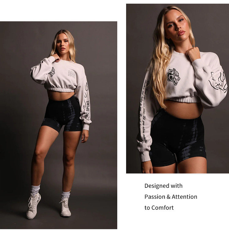 Имеется в наличии в китае DARC круглый вырез свитер краткое модель MOVE FAST "GWEN" CROPPED CREWNECK 