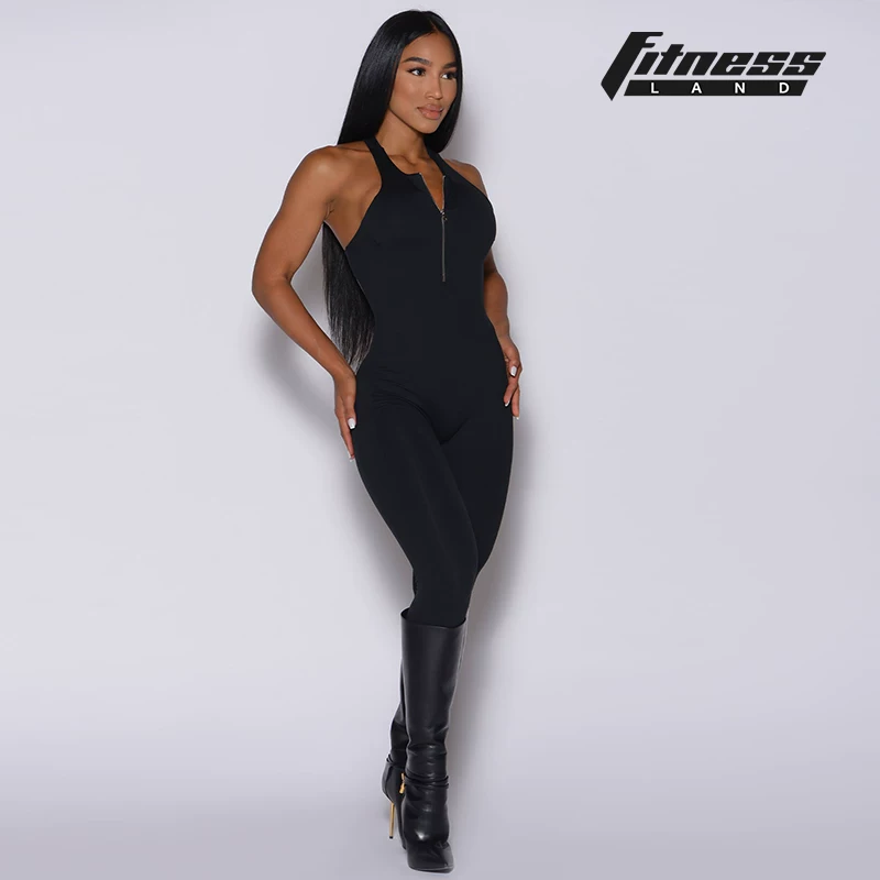 Распродажа BOMBSHELL SPORTSWEAR на молнии на одно целое облегающие штаны ZIP БОДИСЮТ