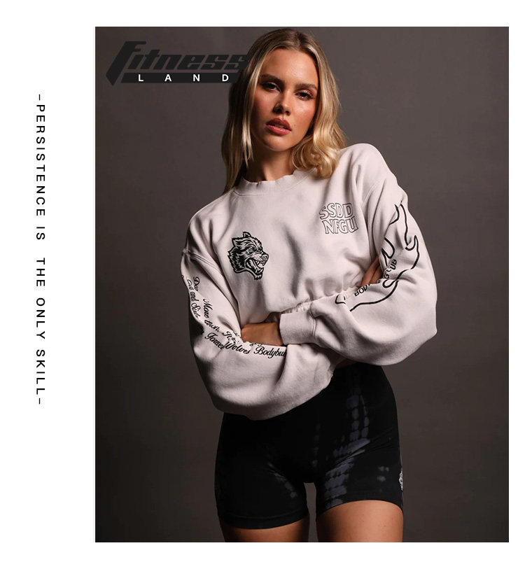 Имеется в наличии в китае DARC круглый вырез свитер краткое модель MOVE FAST "GWEN" CROPPED CREWNECK 