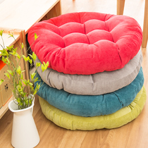 Solid color cotton linen extra thickened futon cushion tatami simple cotton linen chair seat cushion fat cushion floating window cushion