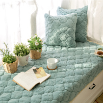 Thickened plush bay window mat Window sill mat Tatami cushion hand embroidered non-slip simple modern cushion customization