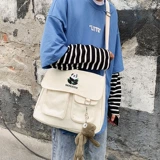 Трендовая сумка через плечо для отдыха, шоппер, школьный рюкзак, в корейском стиле