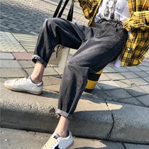 Dad jeans womens spring and autumn season 2021 new straight tube high waist loose thin wild large size fat mm wide leg pants