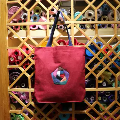 Korean canvas bag patchwork handbag Korean National craft gift decoration Fashion Bag