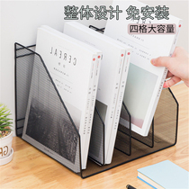 Metal File Shelf Desk Surface Bookstand Folder Containing box Archives Multi-layer File Box Shelf
