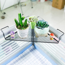 Wrought iron desk Flower pot rack Office triangle shelf Desktop shelf Balcony corner finishing office pylons