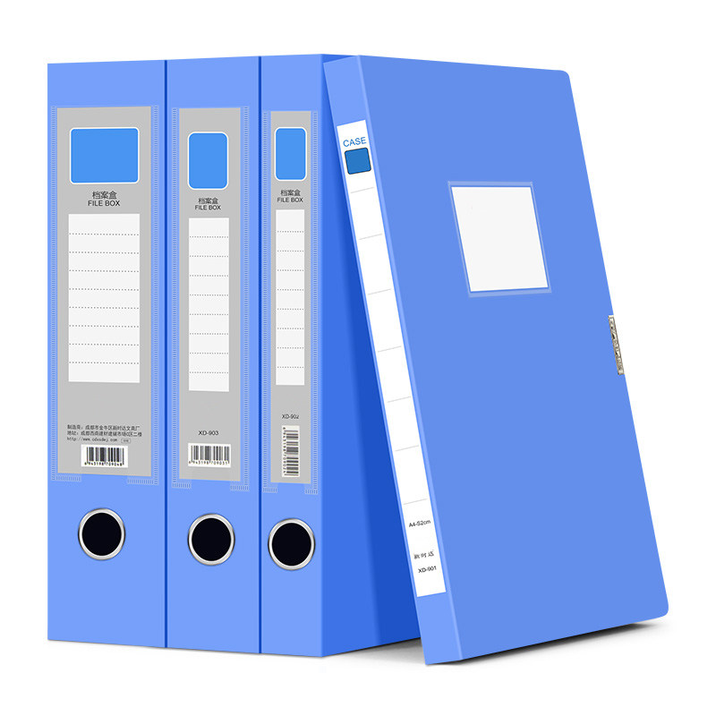 Office Supplies File Box Archives Box Plastic 3 inches 3 5 5 5CM Information Box A4 containing box Large capacity
