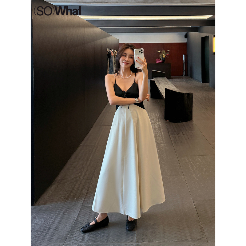 Sowhat Buyer Store Sea New York Minimalist Color-Block High-Waisted Tie-Strap Long Dress