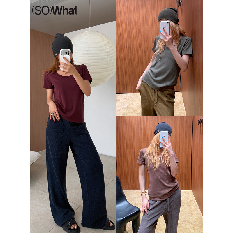 In Stock Sowhat Buyer's Store Denmark by Basics Zero Restraint Light Breathing Organic Cotton Short Sleeve T-Shirt