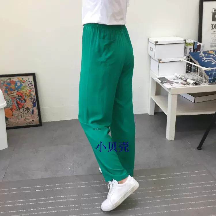 Cotton lụa đồ ngủ rayon cotton lụa mặc nhà thể thao quần âu - Quần tây
