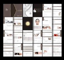 Plastic picture album Beauty Salon picture book beauty health SPA picture book beauty skin care folding design picture album