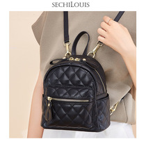 Fashion and Light Ladies leather shoulder bag Women summer 2021 New Japanese and Korean leisure large capacity ringge small backpack