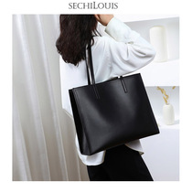 Fashion casual leather tote bag womens large capacity shoulder bag 2021 new commuter simple soft leather Hand bag women