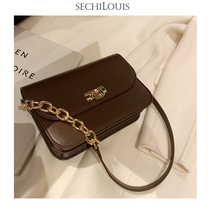 Retro commuting simple chain shoulder underarm bag women 2021 new fashion versatile texture crossbody small square bag women
