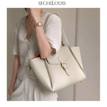 Fashion leather large capacity tote bag women Summer wings bag 2021 new commuter soft cowhide shoulder underarm bag