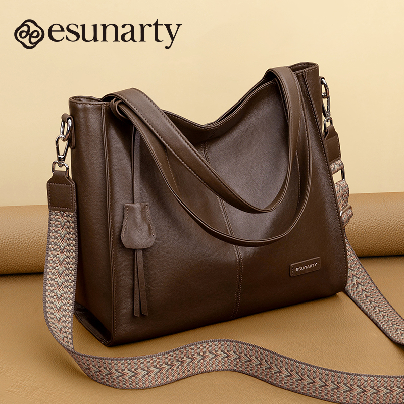 Authentic Women's Bag 2026 New Model Genuine Leather Large Capacity Commuter Tote Bag Women's First Layer Cowhide Shoulder Bag