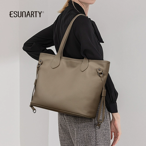 Портативная сумка через плечо, вместительная и большая сумка на одно плечо, из натуральной кожи