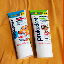 Baby children toothpaste prokudent Germany 0-3-6 years old baby can swallow fluoride pupils strawberry 75ml