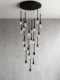 2026 New Water Drop Staircase Chandelier for Self-Built Houses, High-Ceiling Apartments, Lofts, Duplex Villas, Living Room Suspended Chandelier