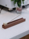 Japanese incense insert pure copper high-end home study tea room bookcase simple niche incense seat wooden incense holder base