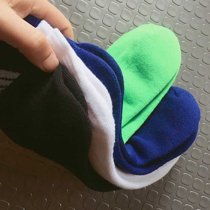 Five Pairs Foreign Trade Middle Cylinder Sports Socks Men's Basketball Badminton Towels Short Socks Fitness Running All Cotton Socks Tide