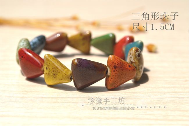 Kẹo ban đầu gốm đôi trang sức vòng đeo tay hệ thống đá núi lửa Cầu vồng chuyển hạt vòng đeo tay chuỗi đeo tay