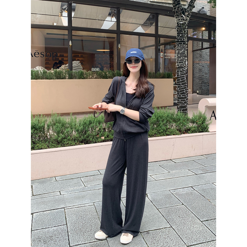 Dabai Dbai [Travel Time] Minimalist Lazy Style Casual Versatile Fashion Set Women's Autumn Two-Piece Set