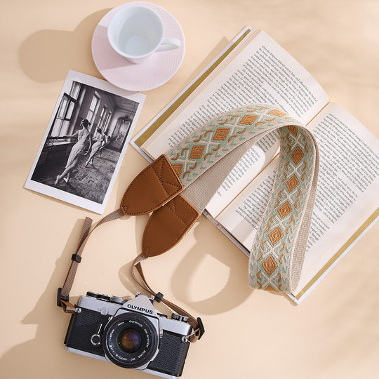 Original Kameragurt Fuji verbreiterter Dekompressions-Kunstfotografie-Schultergurt Retro-Crossbody passend für Canon, Leica und Sony