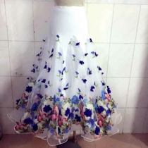 New Waltz Friendship Dance Performance Costume Morden Dance Big Swing Dress For Solid Flowers Square Dance Dresses