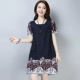 Phong cách dân tộc cổ điển kích thước lớn rộng rãi cotton và vải lanh in váy nữ 2018 mùa hè mới phần dài váy lanh - Sản phẩm HOT dam dep